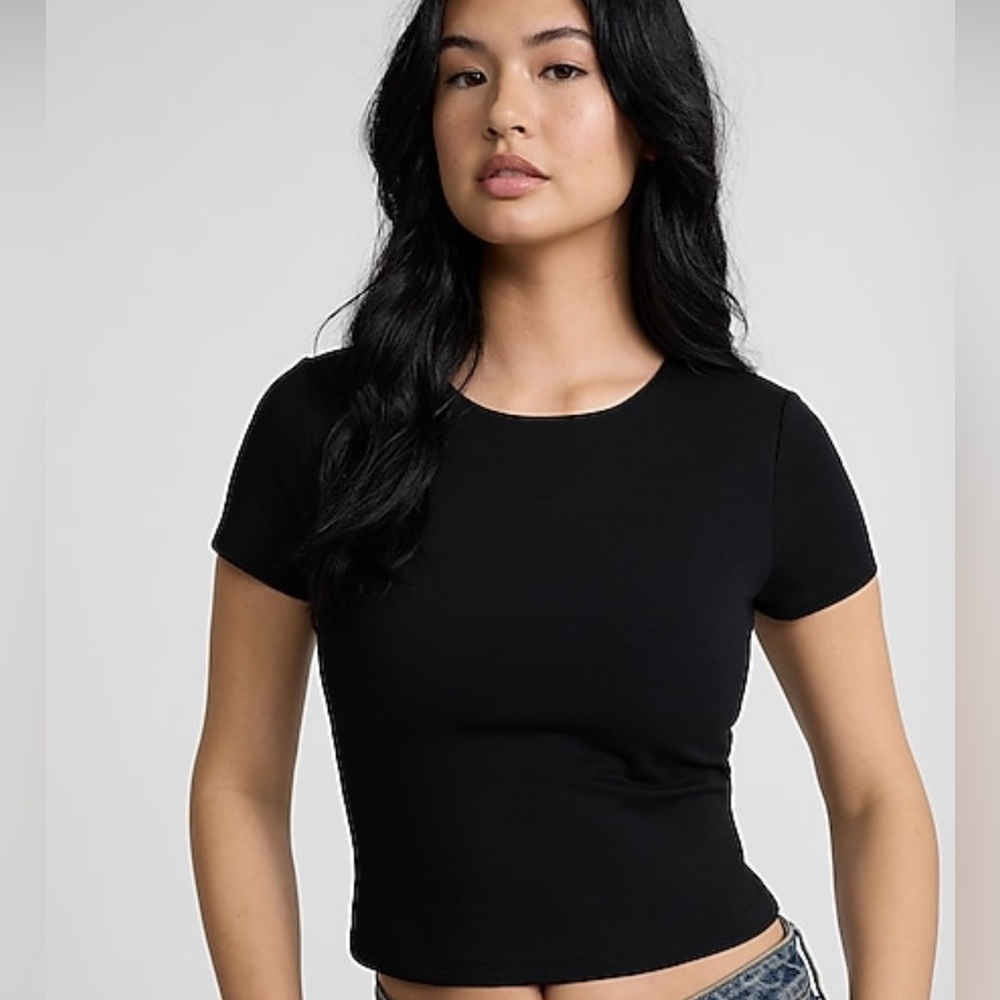 Express Black Crop Top